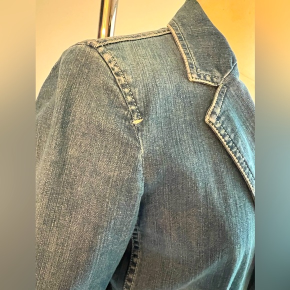 J Jill Long Sleeves Blue Denim Jacket Sz XS/S - Picture 7 of 10